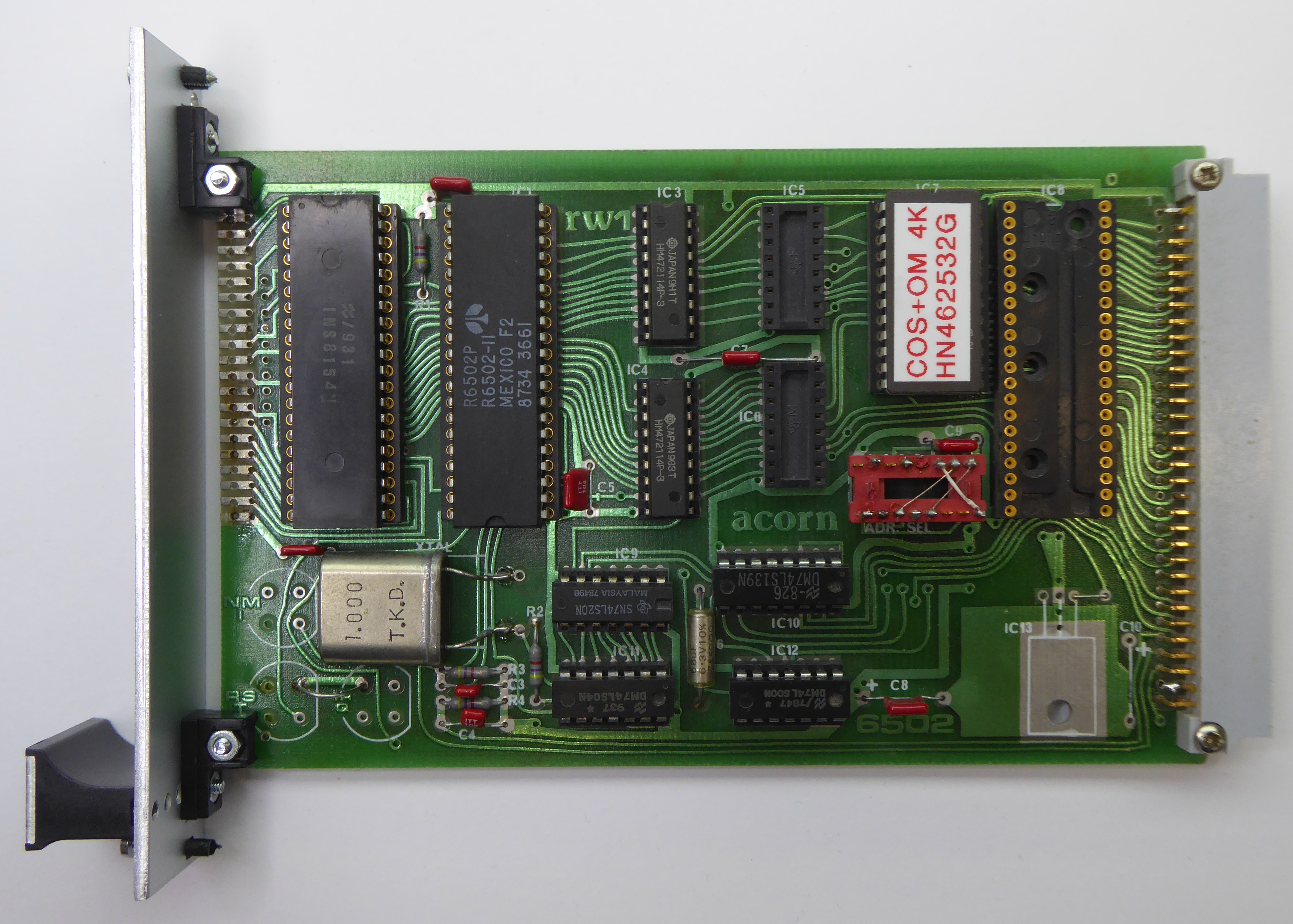 6502 CPU Board Issue 3 #1 Top Side Photo